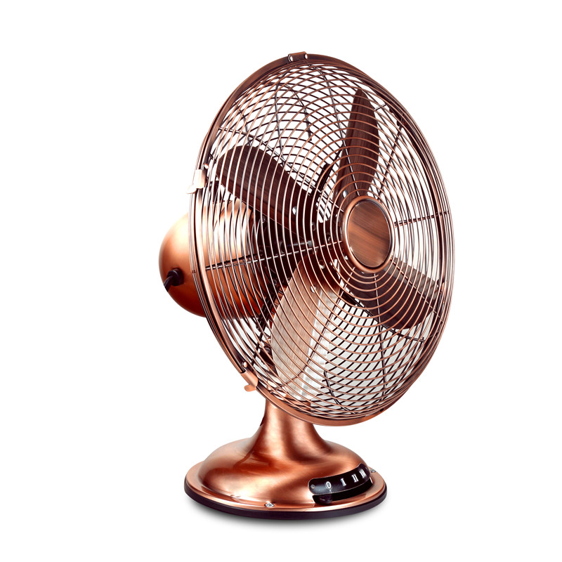 12 inch heet verkoop retro metalen tafelventilator met hoge snelheid