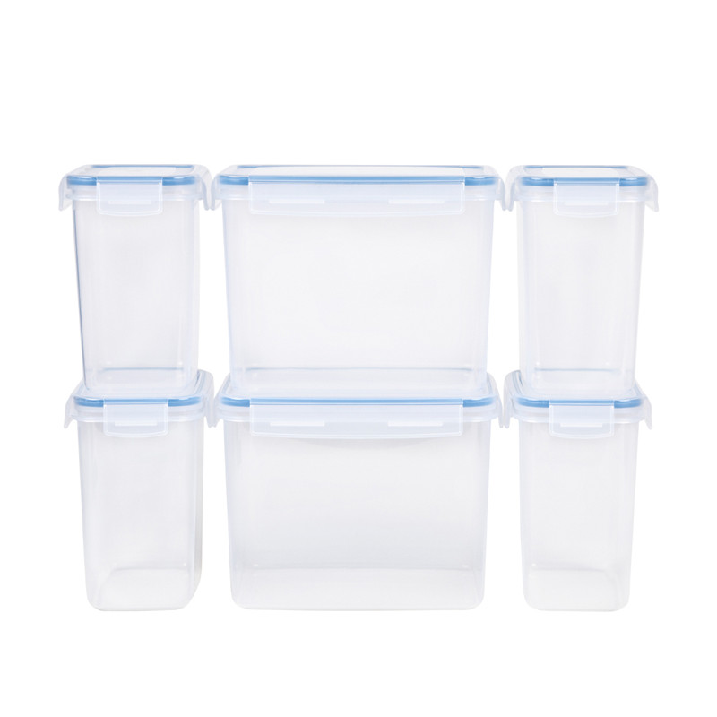 BPA-vrije 6-delige set keukenopslagcontainer Droge granencontainer Luchtdichte voedselcontainer voor thuis