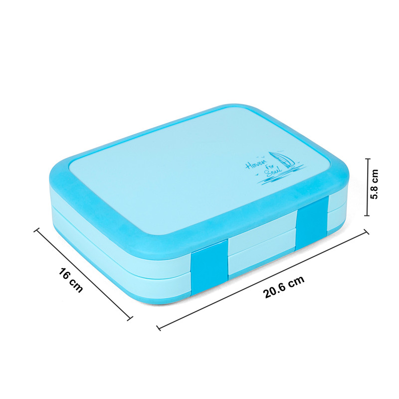 Plastic BPA-vrije lekvrije lunchbox voor Bento-kinderen