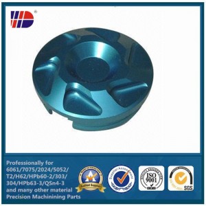 OEM-fabrikant CNC draaien en frezen aluminium reserveonderdelen met kleuren geanodiseerd