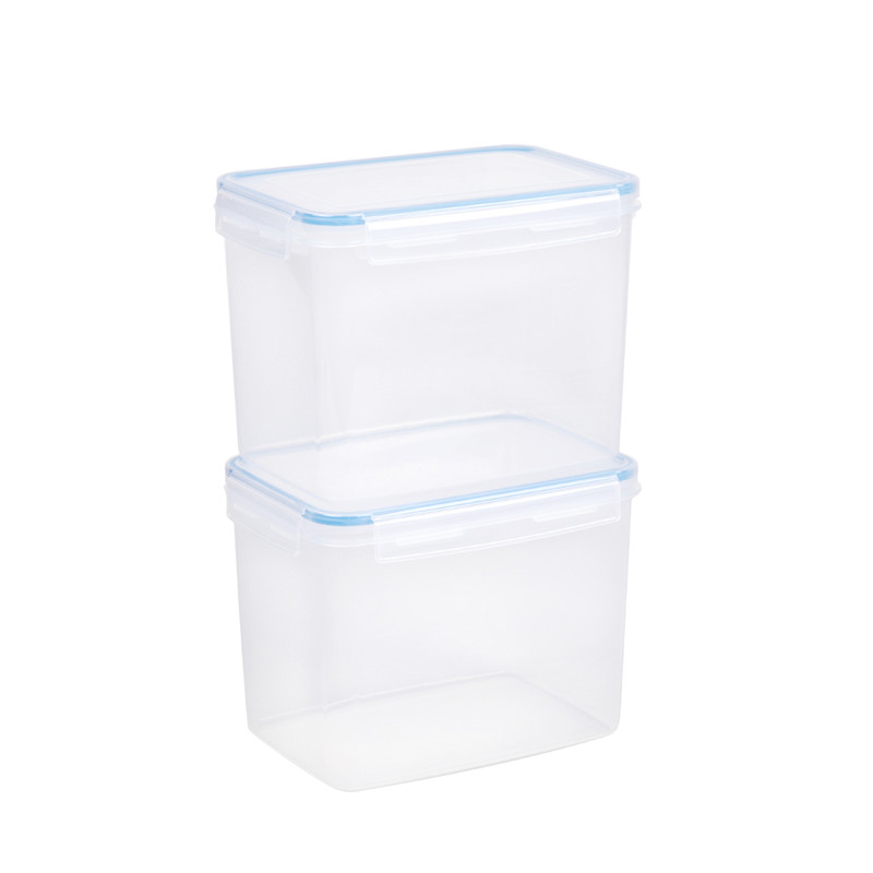 Keuken BPA-vrije plastic lekvrije opslagcontainers voor granen met sluitdeksels - set van 4 (122,99 oz / 3,6L)