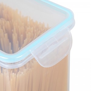 Transparante 2,6L plastic voedselopslagcontainer met luchtdicht deksel