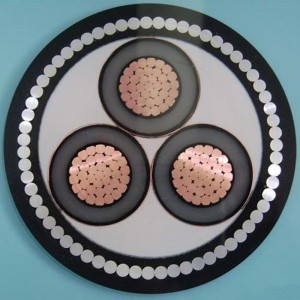 1-30KV 6 mm 3 Core Swa gepantserde kabel IEC60502, SANS 1339, BS 6622, AS / NZS1429.1, NFC 33226, CSA C 68.5