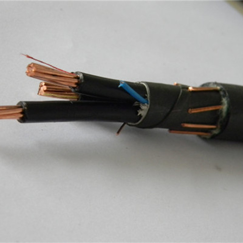 Zwarte concentrische gepantserde kabel 16 mm 3 ader 6/3 AWG met PVC- of XLPE-isolatie
