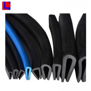 Geëxtrudeerde custom composiet PVC rubber u-kanaal afdichtstrip