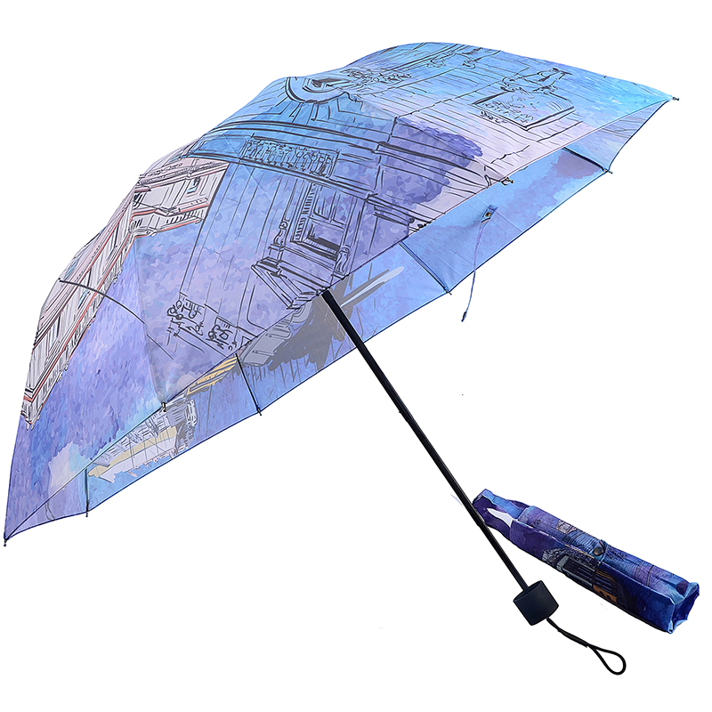 Boodschappentas digitale print 3 opvouwbare paraplu voor op reis
