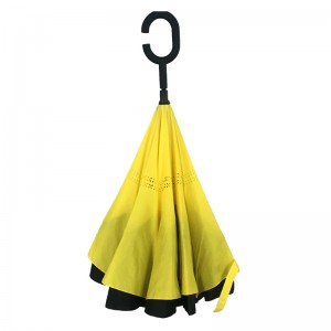 Nieuwe mode winddicht ondersteboven autoparaplu omgekeerde paraplu