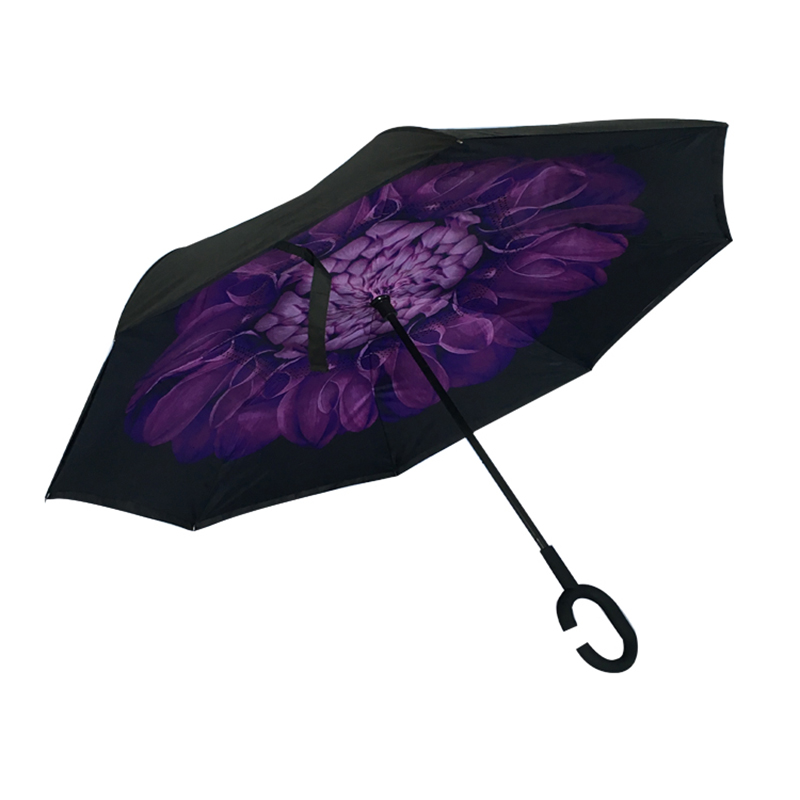 2019 Kleine OEM-bestelling geaccepteerd Handmatig open ondersteboven omgekeerde omgekeerde paraplu