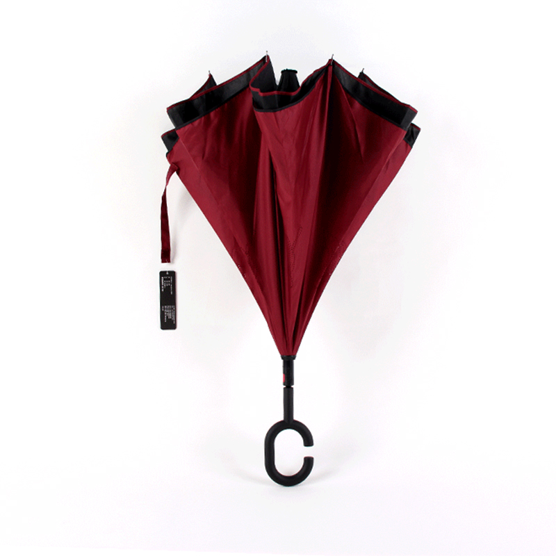 2019 Kleine OEM-bestelling geaccepteerd Handmatig open ondersteboven omgekeerde omgekeerde paraplu