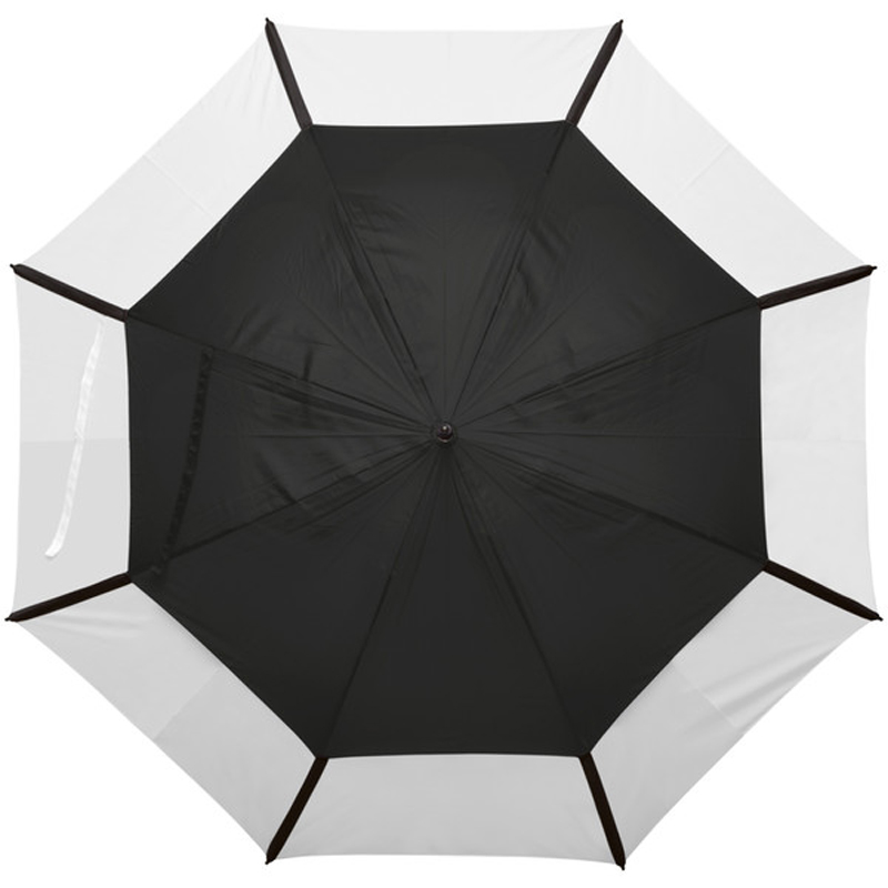 Groot formaat 62 inch dubbele canpoy winddichte golfparaplu met gaten