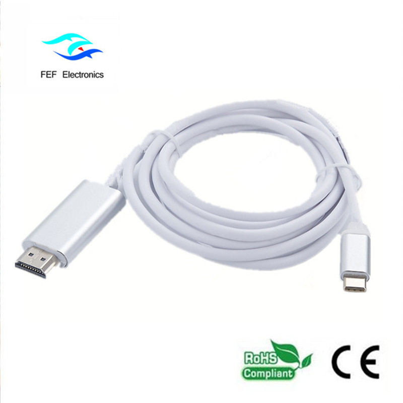 USB Type c naar HDMI male converter ABS shell Code: FEF-USBIC-013