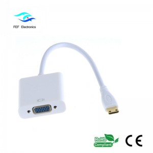 Mini HDMI Male naar VGA Female Converter Code: FEF-HIC-004