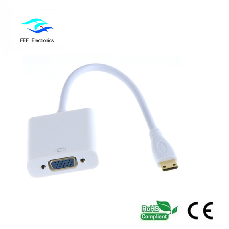 Mini HDMI Male naar VGA Female Converter Code: FEF-HIC-004