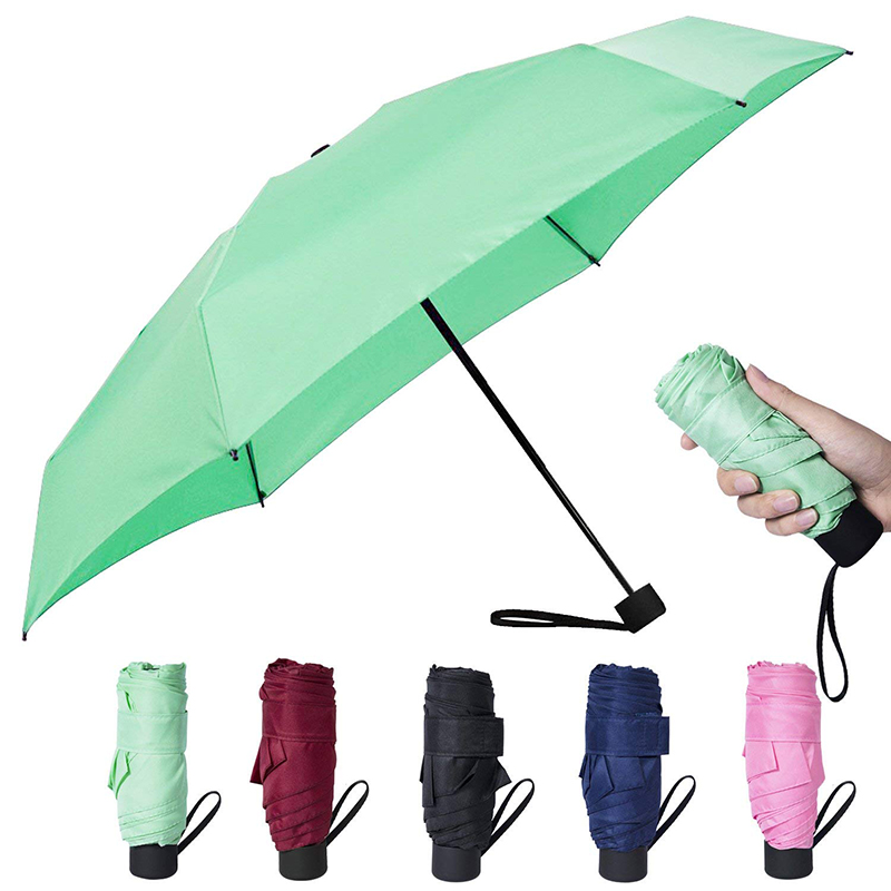 Metalen frame Kleinere 5 opvouwbare regenparaplu voor parasols voor vrouwen