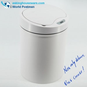 AKbrand automatische inductieve stofbak met elektrische oplader, grijs, 15 liter