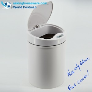 AKbrand automatische inductieve stofbak met elektrische oplader, grijs, 15 liter