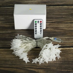 Lichtslingers, Rymbo 34ft Indoor / Outdoor Stervormige lichten LED Warm Wit Twinkle Lights \u0026 USB Powered \u0026 Transparant String Kabel \u0026 Remote Adapter