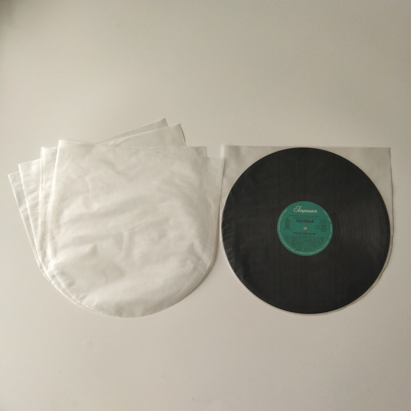 12 Anti-statische LP vinyl binnenhoes met ronde bodem