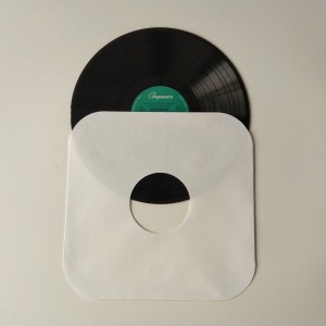 12 Witboek LP Record Sleeve 33 RPM Ronde hoeken met gat