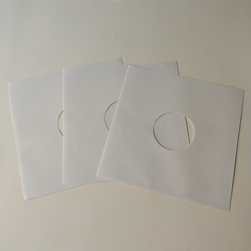 12 LP-binnenmouwen uit wit papier voor 33 toeren vinylplaten