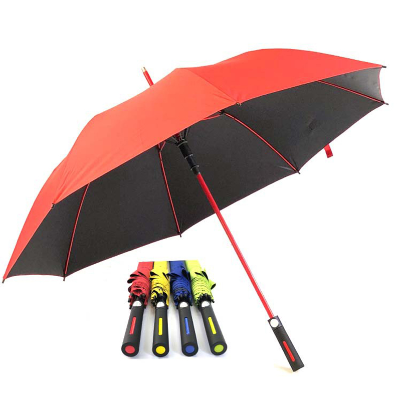 27 inch reclame kleurrijke fiberglas frame Golfparaplu Enkele laag Auto open paraplu