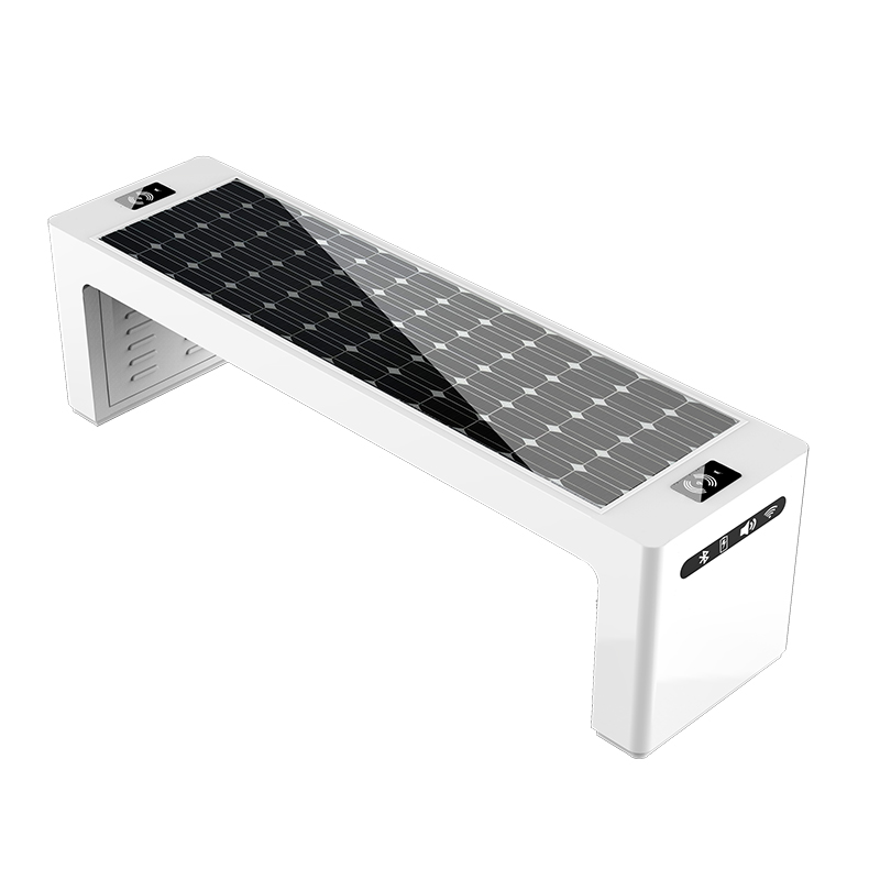 Solar Smart Park Bench met draadloze oplader en 4G wifi-router