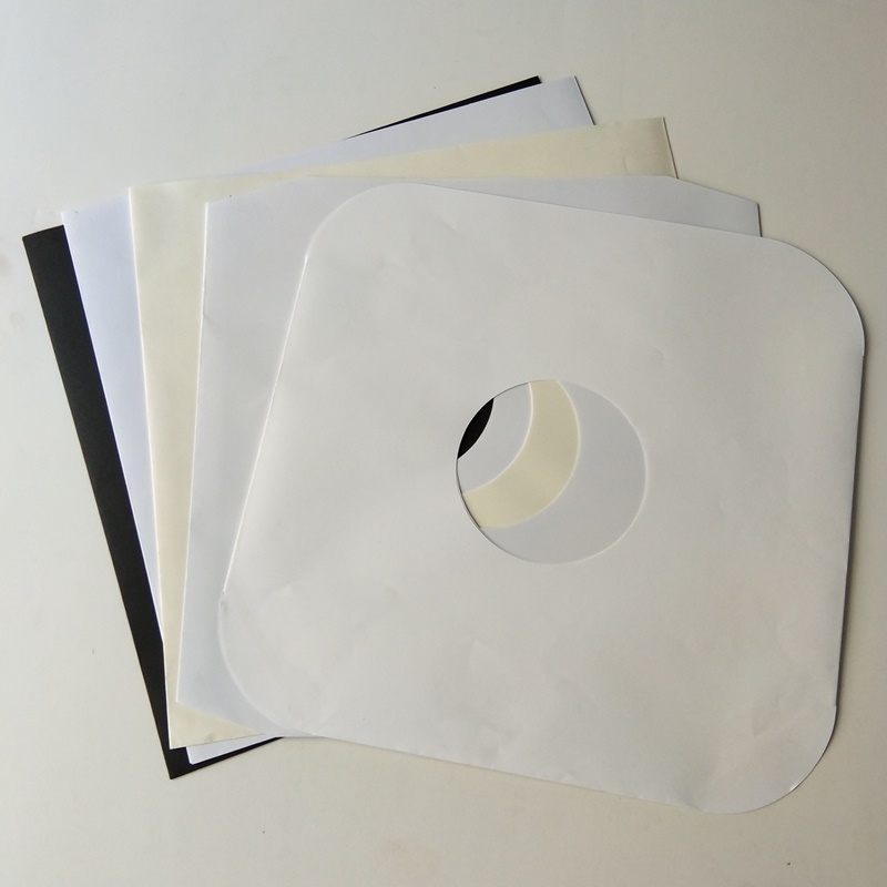 12 LP-binnenmouwen uit wit papier voor 33 toeren vinylplaten