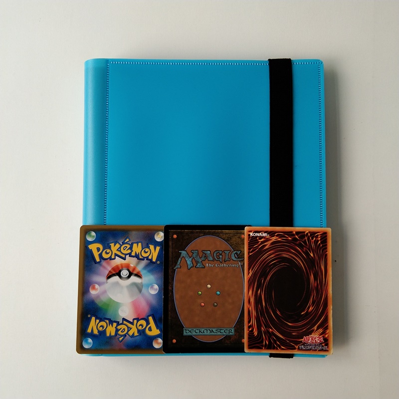 Blauwe kleur 4 zakken Pokemon Card Poly Binder Side laden