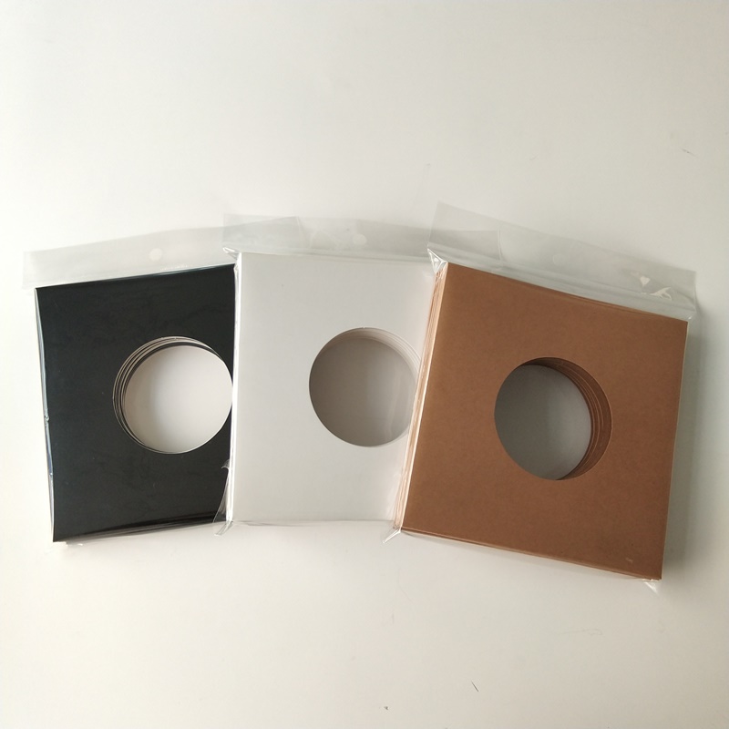 7 Inch 45 RPM 350 gram bruin kartonnen platenjack met gat