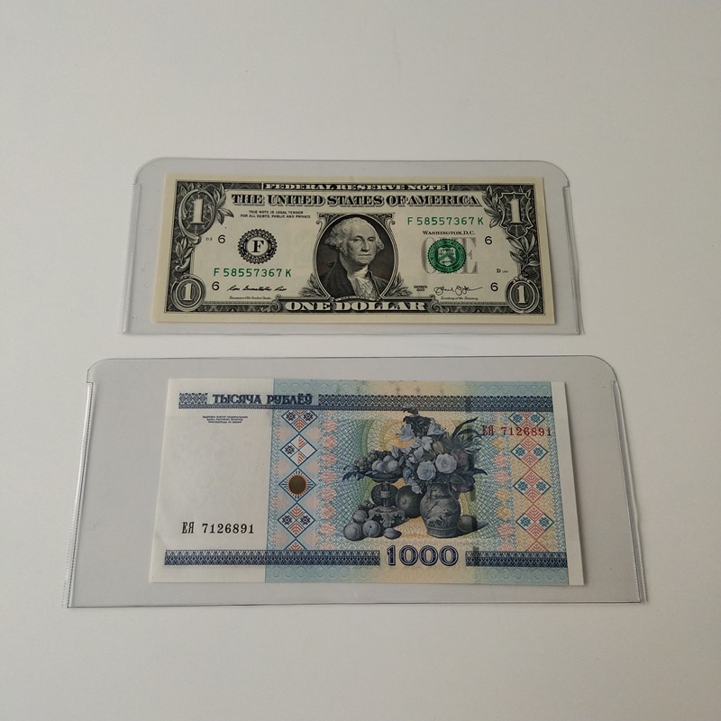 Kristalheldere valuta Bill Collector mouwen