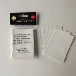Witte matte dekbeschermers mouwen Standaard MTG Pokemon