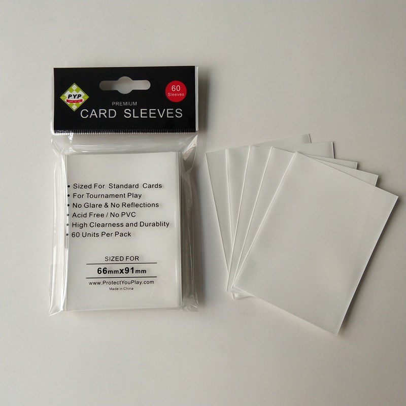 Witte matte dekbeschermers mouwen Standaard MTG Pokemon