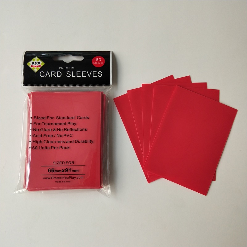 66x91mm Massief rood standaardformaat MTG / Pokemon-gamedeckbeschermers