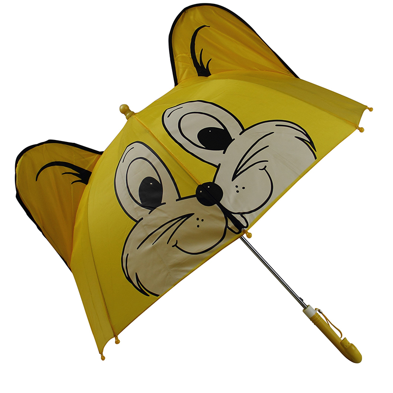Paraplu in dierlijke vorm met cartoon design Auto open rechte 19-inch paraplu voor kinderen