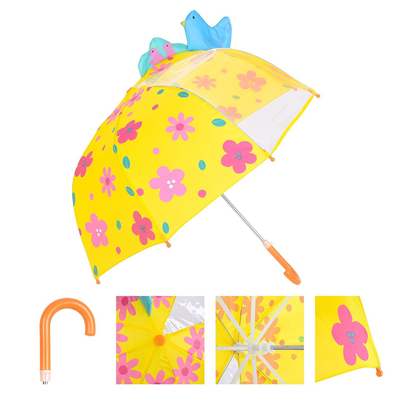 hoge kwaliteit regenparaplu Glasvezel frame veiligheid open kinderen raam regenparaplu