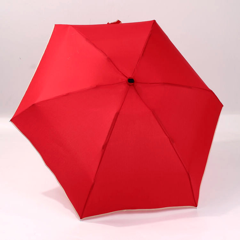 Kleine 5 gevouwen rode mini pocket paraplu