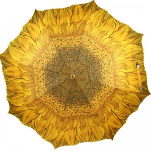 Hoge kwaliteit groothandel winkel verkoop reclame outdoor bloemvorm rechte paraplu