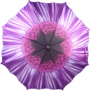 Fashion Sun Parasol Auto Open Compact outdoor Rechte paraplu met logo
