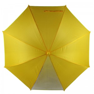 Kinderen blauwe stoffen paraplu met vensterpaneel paraplu print kinderen regenparaplu