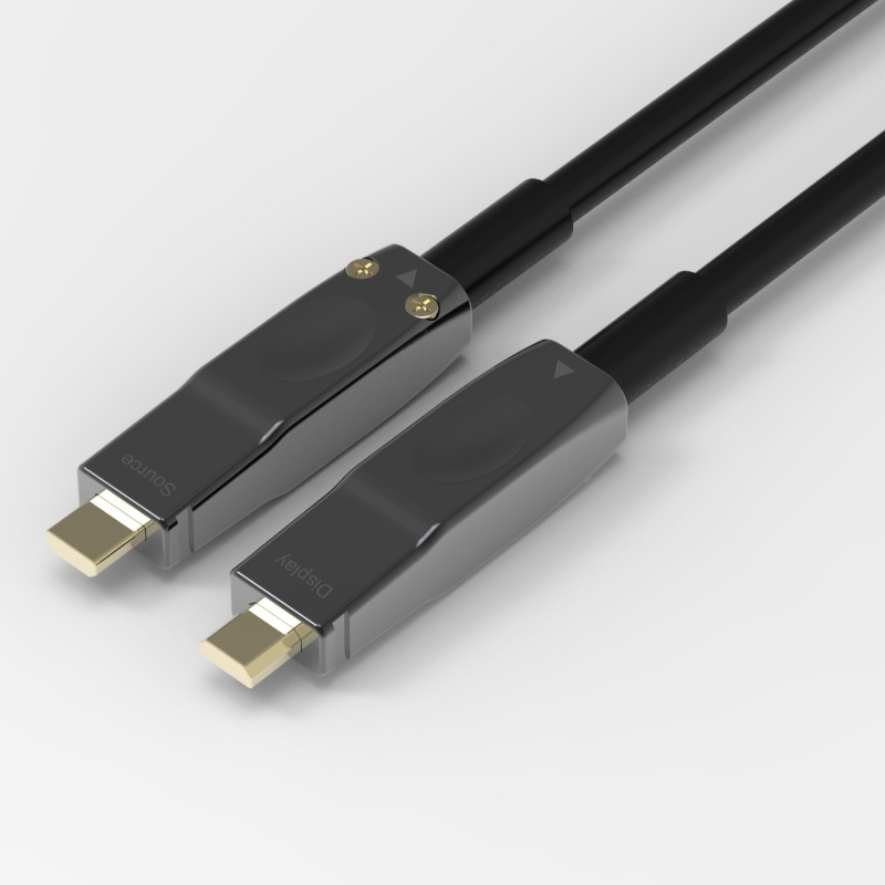 Afneembare connector YUV 4: 4: 4 18,2 Gbps kabel 3D 4k 60Hz HDMI-glasvezelkabel