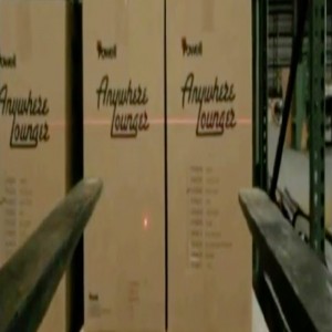 Heftrucklasergidsysteem voor magazijn voor goederenbehandeling