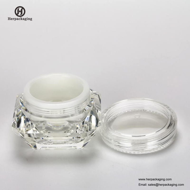 HXL2210 Potten Diamantvorm Luxe Acryl Dubbelwandige Lege Cosmetische zalfpotje
