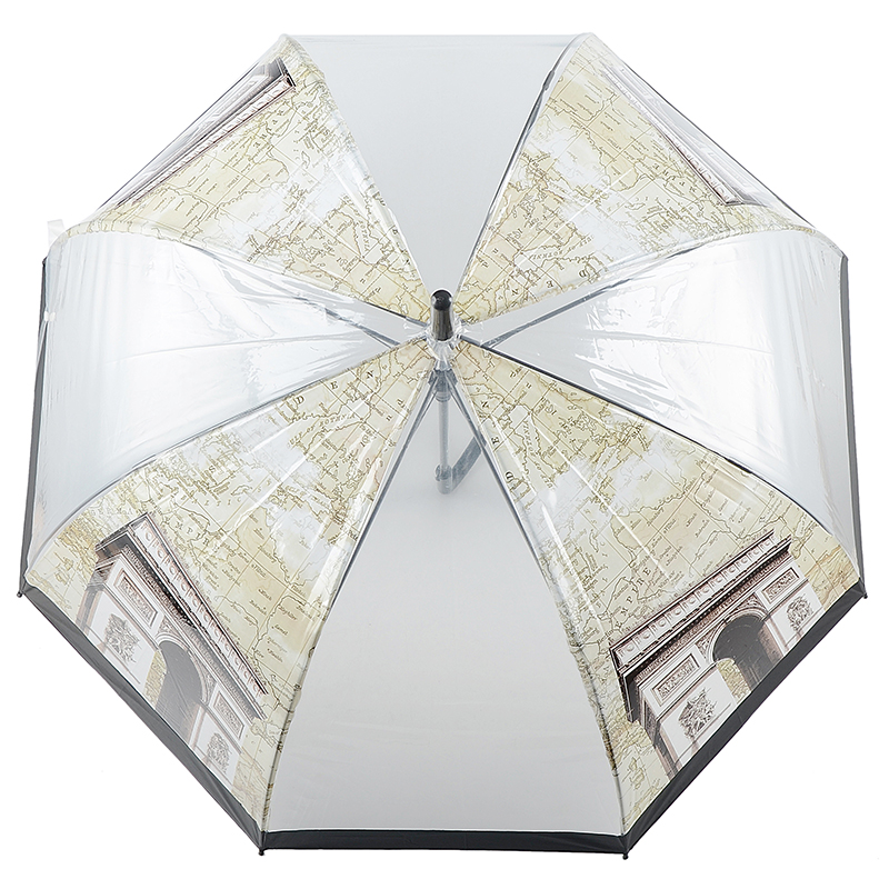 Transparant materiaal rian paraplu auto open dome apollo staight paraplu