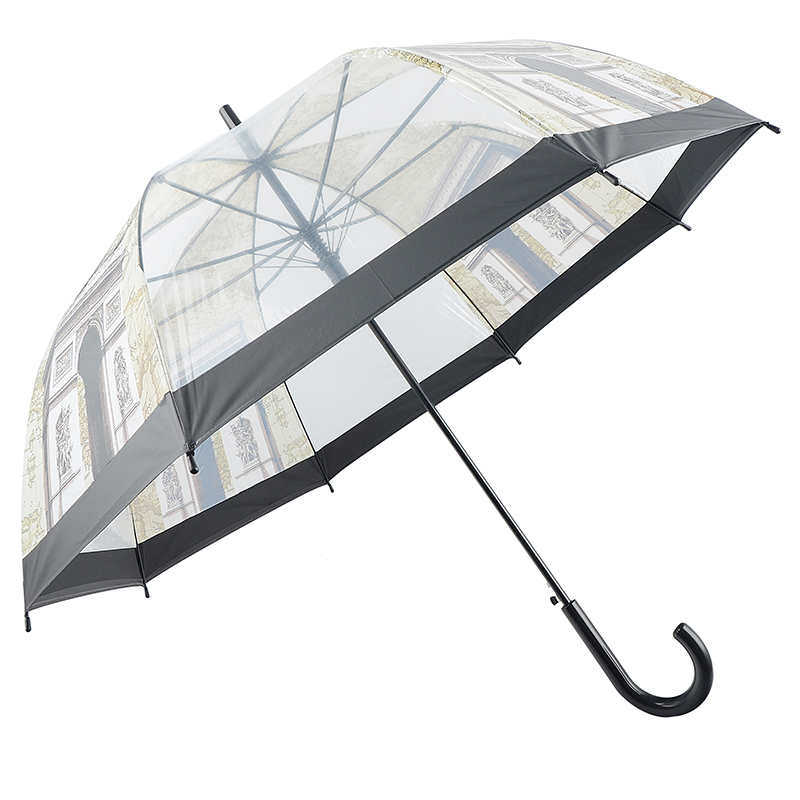 Transparant materiaal rian paraplu auto open dome apollo staight paraplu