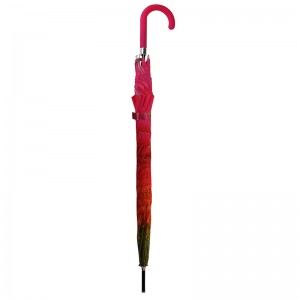 Bloemenparaplu automatische functie rechte paraplu met aangepaste