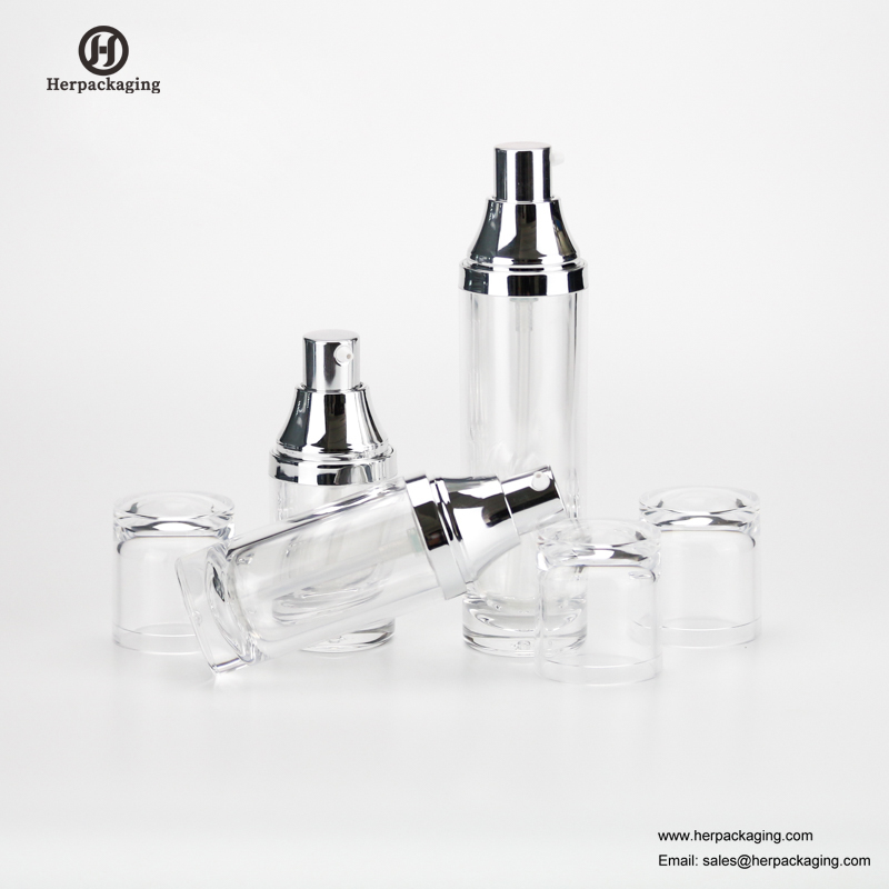 HXL328A Lege acryl airless crème en lotionfles cosmetische verpakking verpakking voor huidverzorging