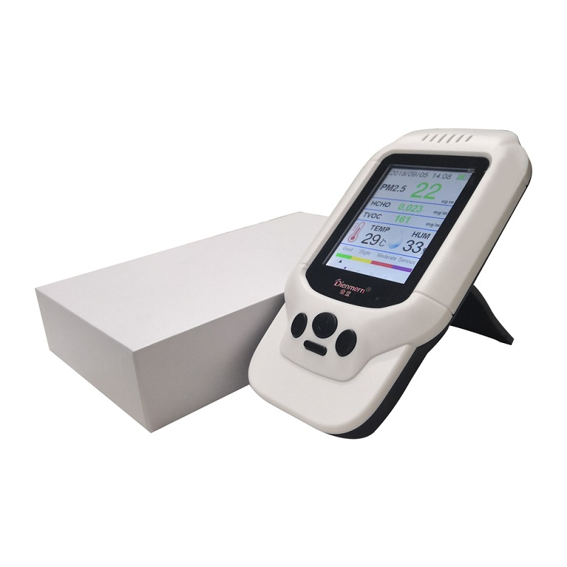 Dienmern DM502 Smart Home Luchtkwaliteit Lasermonitor AQI / HCHO / TVOC PM2.5 LCD Digitale formaldehyde-detector Tester Gasanalysator