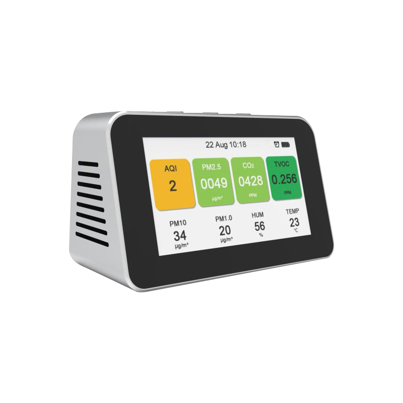 Dienmern nieuwe luchtdetector Lasersensor PM2.5 Detector Draagbaar Nauwkeurig CO2 PM10 Luchtkwaliteitsmonitor TVOC AQI
