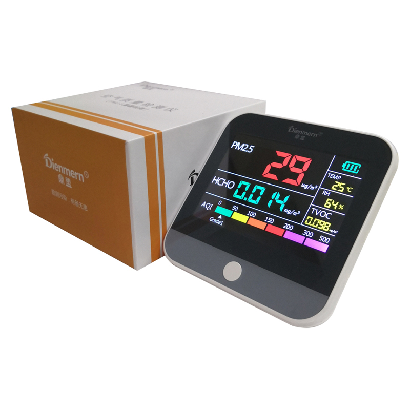 Dienmern Smart Air Quality Detector DM306 gasmonitor met lasersensor Hoge gevoeligheid PM2.5 HCHO TVOC TEMP HUM