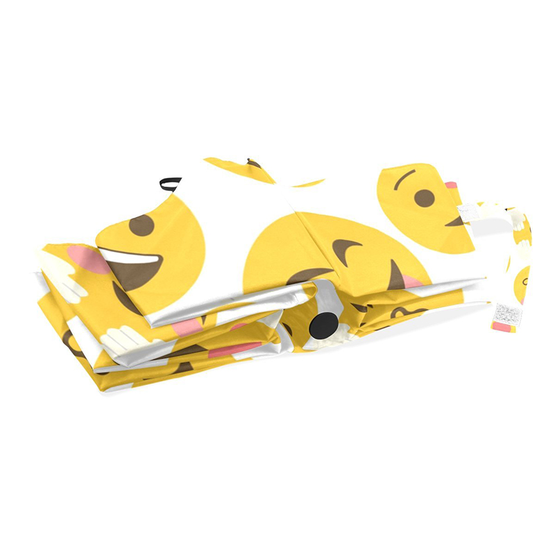 Prachtige goedkopere aangepaste afdrukken Emoji volautomatische paraplu 3 vouwen